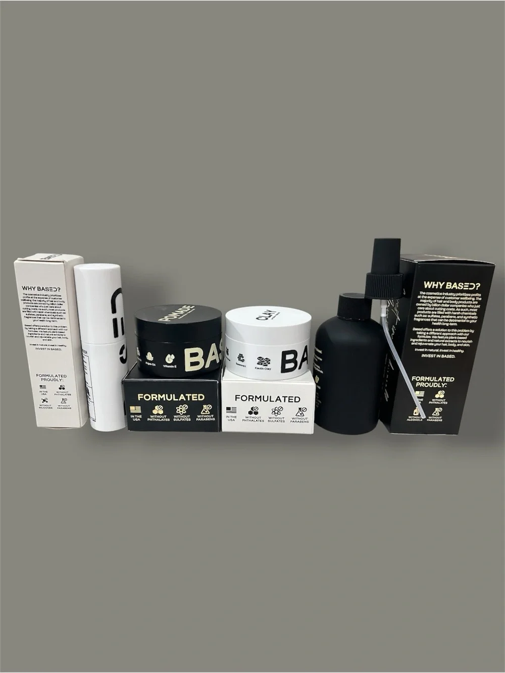 BASED Bodyworks Complete Styling Kit Bundle Set Sea Salt Clay Pomade Powder NIB